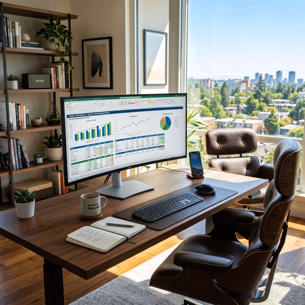A certified appraiser's workspace with valuation reports on screen